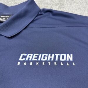 Creighton Bluejays Basketball Nike Polo Shirt Mens XXL Blue Short Sleeve Dri-fit